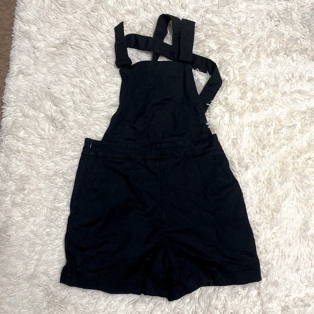 Black overalls short